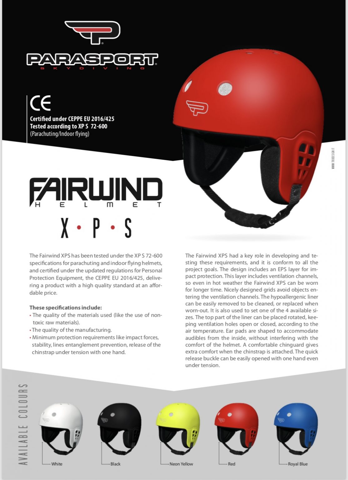 Casque ouvert / Open face helmet - Fairwind XPS by Parasport – Image 5